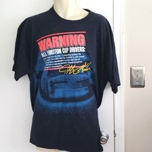 Vintage Jeff Gordon Nascar WARNING Shirt Size XXL